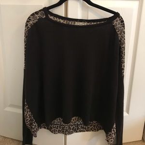 Perfect sweater, see-through leopard print back